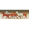 Animals -- Assorted Horses pkg(6), N, Preiser Kg 79150