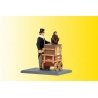 Animated Organ Grinder w/Monkey, HO, Viessmann Modellspielwaren 1549