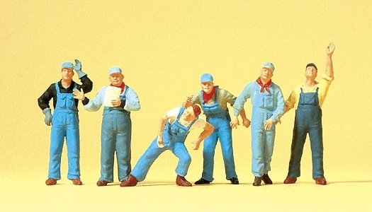 Working People -- US Railway Personnel pkg(6), O, Preiser Kg 65353