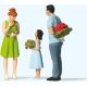 Surprise with Flowers -- Man, Woman, Daughter, G, Preiser Kg 44934