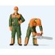 Modern Lumberjacks -- Set 1 (green & orange Uniforms) pkg(2), G, Preiser Kg 44912