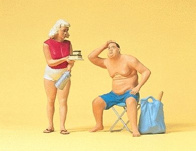 Sports & Recreation -- Campers Man & Woman, G, Preiser Kg 45111