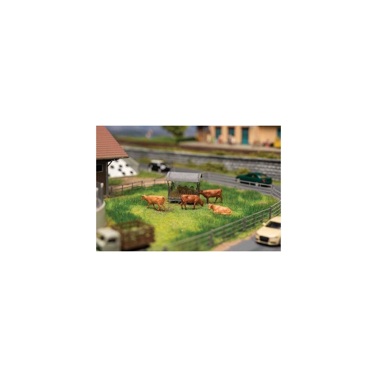 Cows with Sound Module and Speaker -- pkg(4), HO, Faller Gmbh 180235