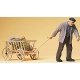 Pedestrians -- Man Pulling Hand Cart, G, Preiser Kg 45109
