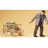 Pedestrians -- Man Pulling Hand Cart, G, Preiser Kg 45109