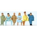 Seated Passengers -- Set 2 pkg(6), O, Preiser Kg 65501