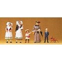 1900s Figures -- Group from Spreewald, HO, Preiser Kg 24608