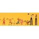 Circus Figures -- Sideshow Performers pkg(8), HO, Preiser Kg 24656