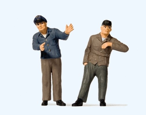 Railroad Engineer & Fireman in Cab -- Set 1, G, Preiser Kg 44917