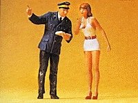 Girl & Station Clerk, G, Preiser Kg 45001