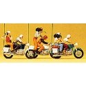 Motorcyclists - TV & Press, HO, Preiser Kg 25102