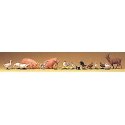 Animals -- Assorted, Small pkg(19), O, Preiser Kg 65326