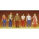1/50 Scale Figures -- People Standing pkg(6), 1/50, Preiser Kg 68203