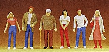 1/50 Scale Figures -- People Standing pkg(6), 1/50, Preiser Kg 68203
