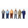 Standing Men -- pkg(6), 1/50, Preiser Kg 68216