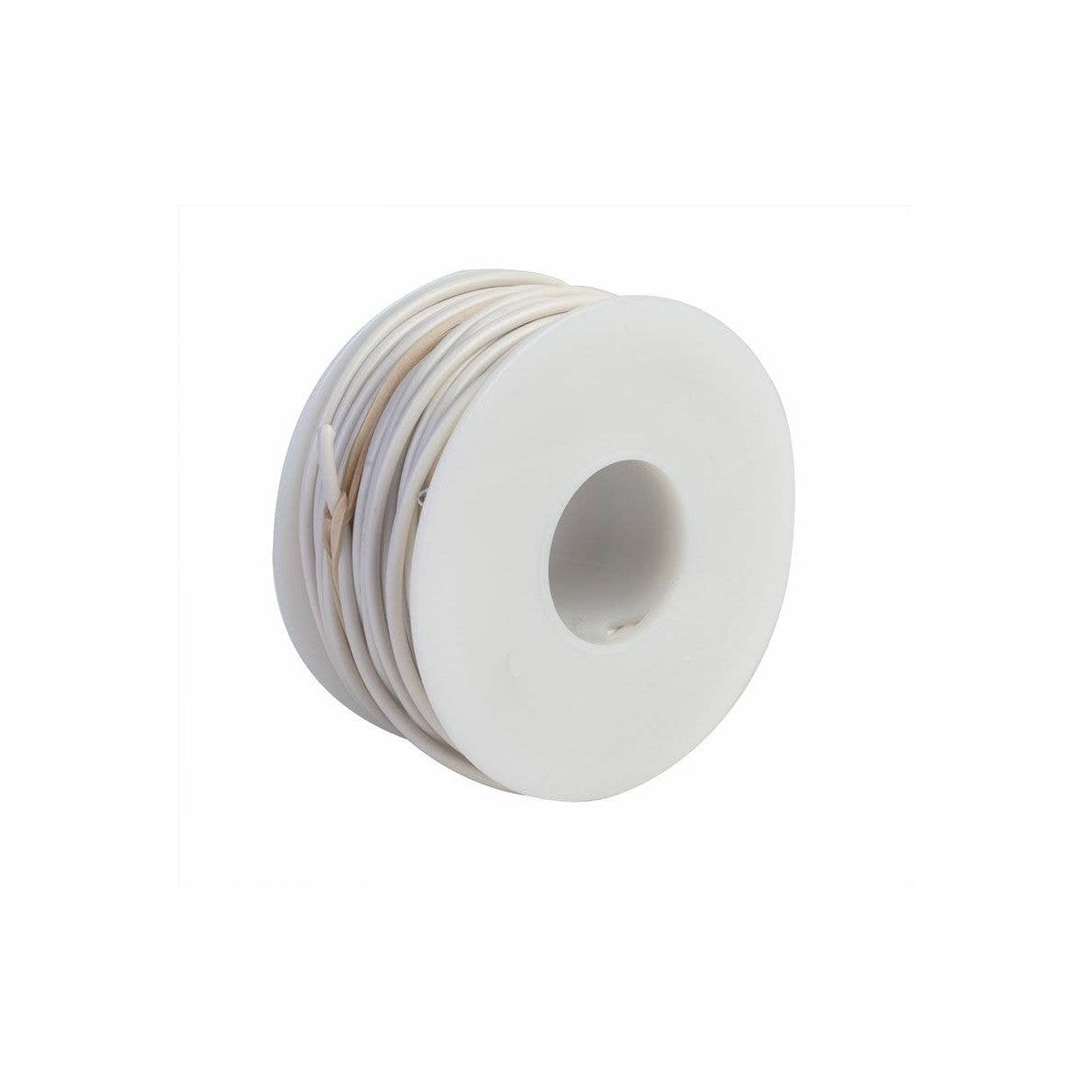 One-Conductor Hookup Wire - 18 Gauge - 55′ 16.8m -- White, ALL, Wire Works 118160559