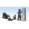 Scenic Accents(R) Figures -- Harry Bear & Family, G, Woodland Scenics 2551