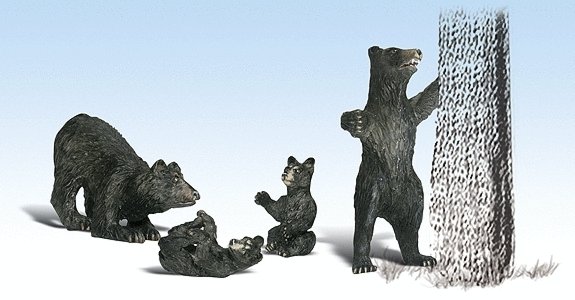 Scenic Accents(R) Figures -- Harry Bear & Family, G, Woodland Scenics 2551