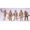 Emergency - Modern German Firefighters - Unpainted Figure Set -- Arriving at Scene - Carrying Equipme, HO, Preiser Kg 10484