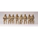 Emergency - Modern German Firefighters - Unpainted Figure Set -- Seated Driver & Crew pkg(8), HO, Preiser Kg 10483