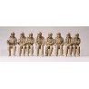 Emergency - Modern German Firefighters - Unpainted Figure Set -- Seated Driver & Crew pkg(8), HO, Preiser Kg 10483