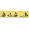 Sports & Recreation -- Cyclists w/Bicycle Trailer pkg(4), HO, Preiser Kg 10507