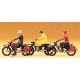Recreation & Sports -- Motorcyclists w/Hercules pkg(3), HO, Preiser Kg 10081