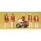 Emergency Personnel -- Emergency Doctors w/Motorcycle, HO, Preiser Kg 10100