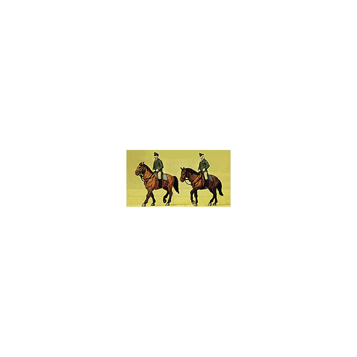 Police Mounted On Horseback -- German Officers pkg(2), HO, Preiser Kg 10390