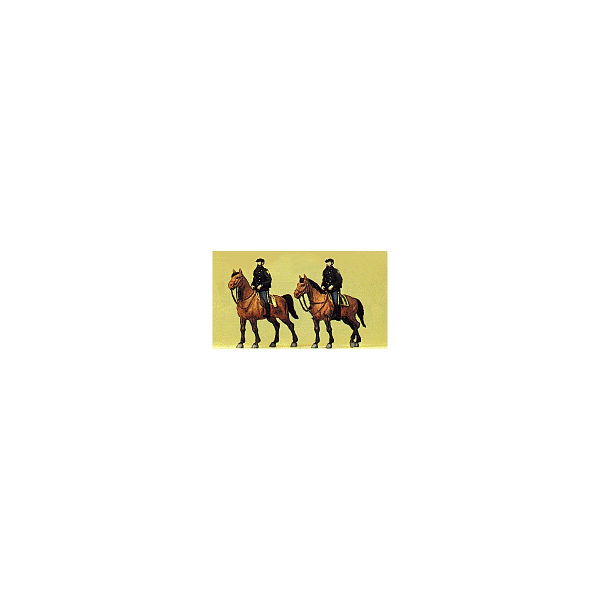 Police Mounted On Horseback -- United States Police in Modern Uniform pkg(2), HO, Preiser Kg 10397