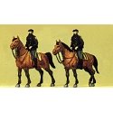 Police Mounted On Horseback -- United States Police in Modern Uniform pkg(2), HO, Preiser Kg 10397