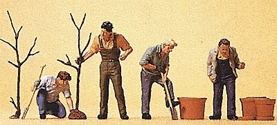 People Working -- Men Planting Trees, HO, Preiser Kg 10466