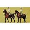 Police Mounted On Horseback -- German Officers in Summer Uniform, HO, Preiser Kg 10389