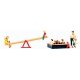 Pedestrians -- Children at Play pkg(8) w/Seesaw & Sandbox, HO, Preiser Kg 10587