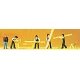People Working -- Carpenters & Accessories pkg(5), HO, Preiser Kg 10376