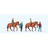 Horse Riding Lessons -- 2 Each: Riders, Trainers, Horses, HO, Preiser Kg 10794