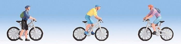 Recreation & Sports -- Mountain Bikers w/Bikes pkg(3), HO, Noch Gmbh & Co 15899