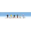 Skiers -- Set 1 pkg(6), HO, Noch Gmbh & Co 15828