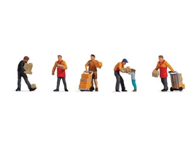 Parcel Delivery Servicemen -- Includes Accessories pkg(5), HO, Noch Gmbh & Co 15069