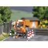 Canal-Sewer Workers - Action Set -- Figure in Manhole, Worker Figure, Hoist, Barricade, Manhol, HO, Busch Gmbh & Co Kg 7907