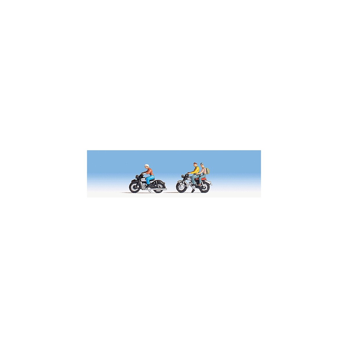 Motorcyclists/Motorbikers -- 3 People & 2 Bikes Set 1, HO, Noch Gmbh & Co 15904