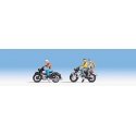Motorcyclists/Motorbikers -- 3 People & 2 Bikes Set 1, HO, Noch Gmbh & Co 15904