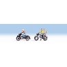 Motorcyclists/Motorbikers -- 3 Bikers & 2 Motorcycles, TT, Noch Gmbh & Co 45904
