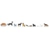 Dogs and Cats -- 7 Dogs, 4 Cats, HO, Faller Gmbh 151902