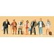 Pedestrians -- Standing Commuters, HO, Preiser Kg 10400