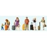 Standing Travelers w/Rolling Suitcases -- pkg(6), HO, Preiser Kg 10641