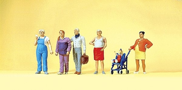 Pedestrians -- Pregnant Women pkg(5), HO, Preiser Kg 10550