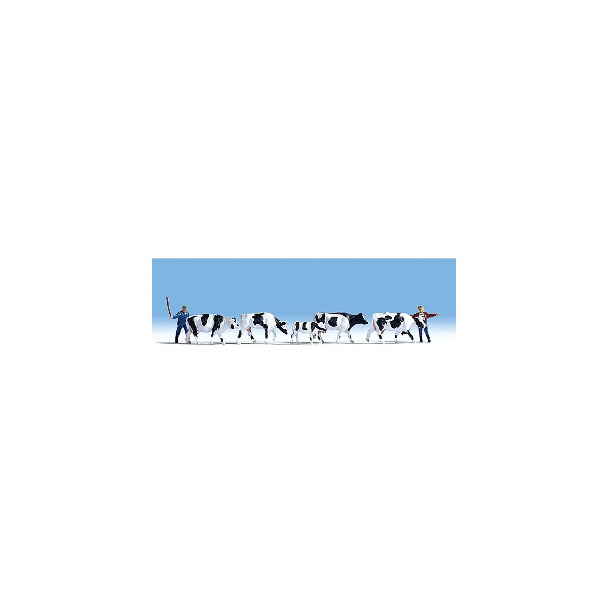 Cows -- 5 Cows, 2 Herders, HO, Noch Gmbh & Co 15724