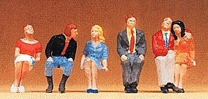 Modern Seated Passengers pkg(6), O, Preiser Kg 65306