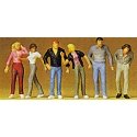 Walking People -- 1:72 Scale pkg(6), 1/72, Preiser Kg 72402